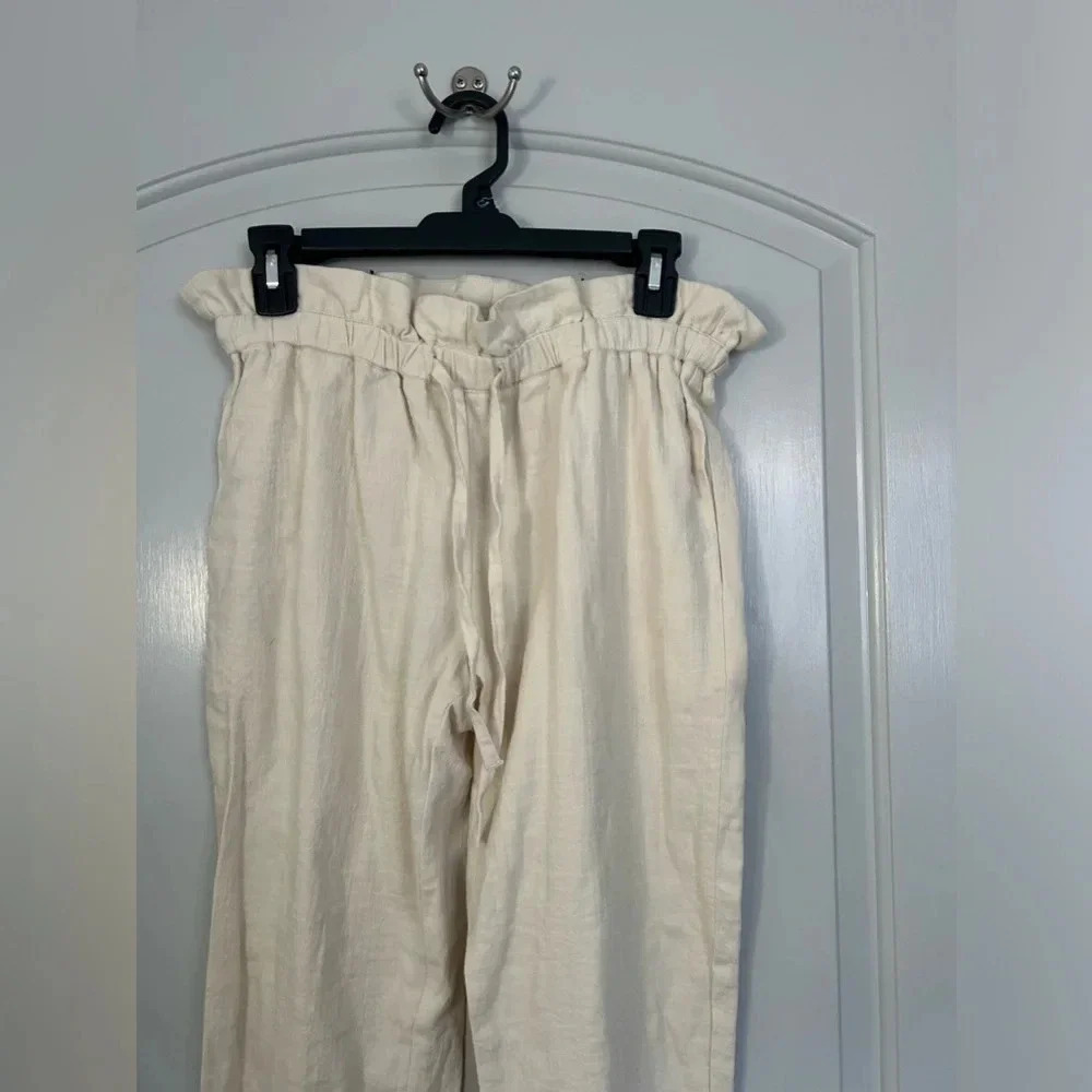 HATCH Collection Paperbag Beige Lightweight Cotton Pants size 0 - Picture 4 of 7